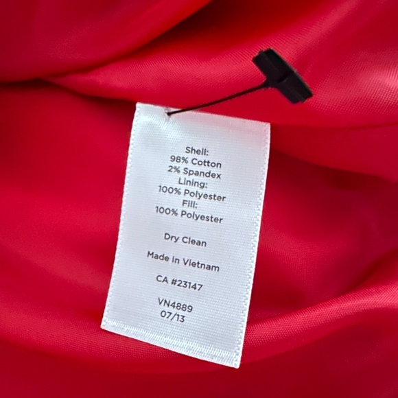 Talbots Red Velvet Diamond Quilted Jacket Blazer Collared 18WP Petite - Picture 8 of 9